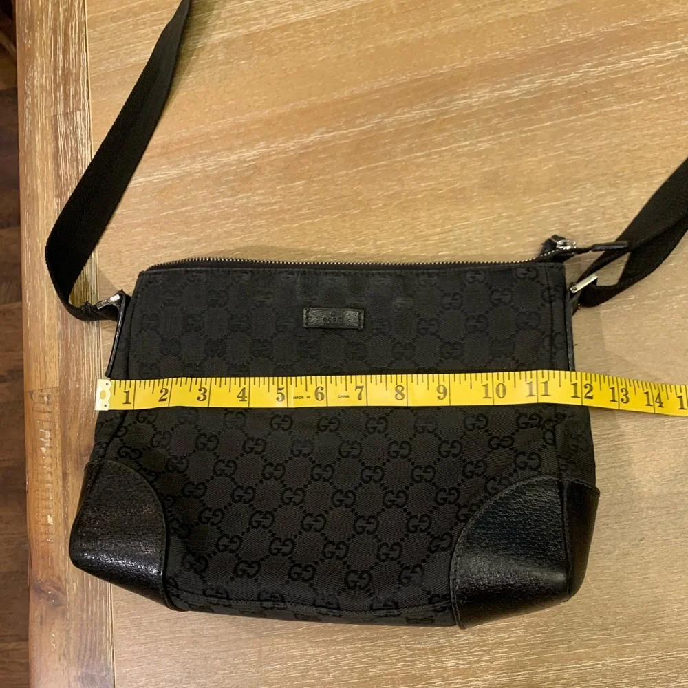 Gucci Black Monogram Messenger Bag - Picture 10 of 16